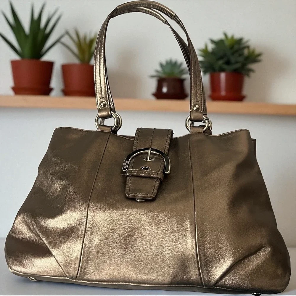 Coach metallic bronze